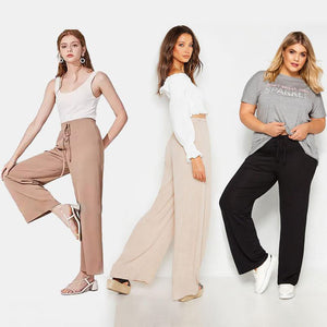 Ice Silk Wide Leg Women's Pants