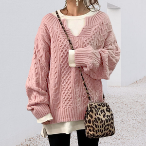 Slouchy Cable Knit Sweater