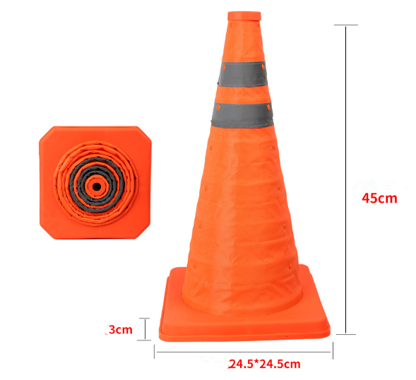 Foldable Traffic Reflecting Safety Cone