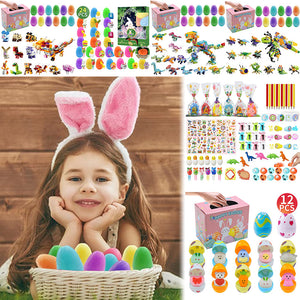 12Pcs Wind Up Toy Prefilled Easter Eggs