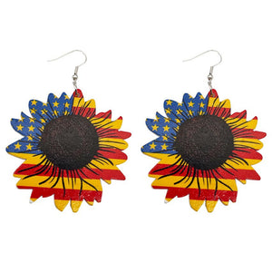 Sunflower Flag Earrings