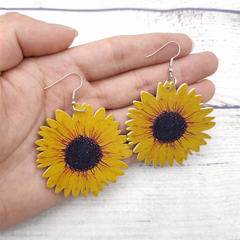 Sunflower Flag Earrings