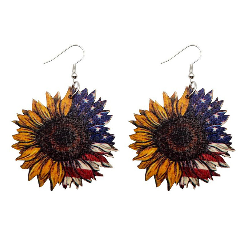 Sunflower Flag Earrings