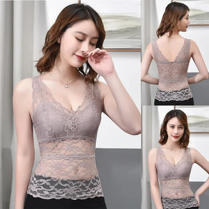 Lace Vest With Breast Pads