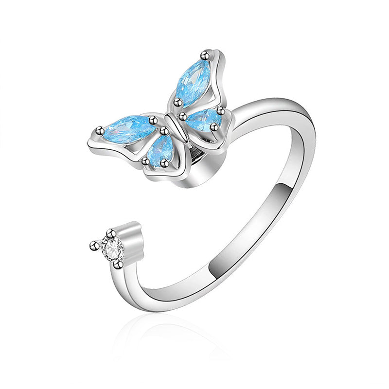 Butterfly Spinning Open Ring