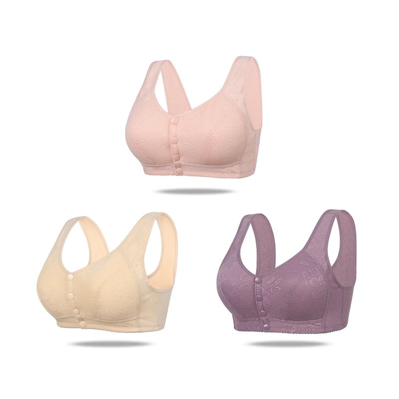 Women's Cotton Front Buckle Bra