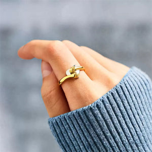 Feel My Love Hug Heart Ring